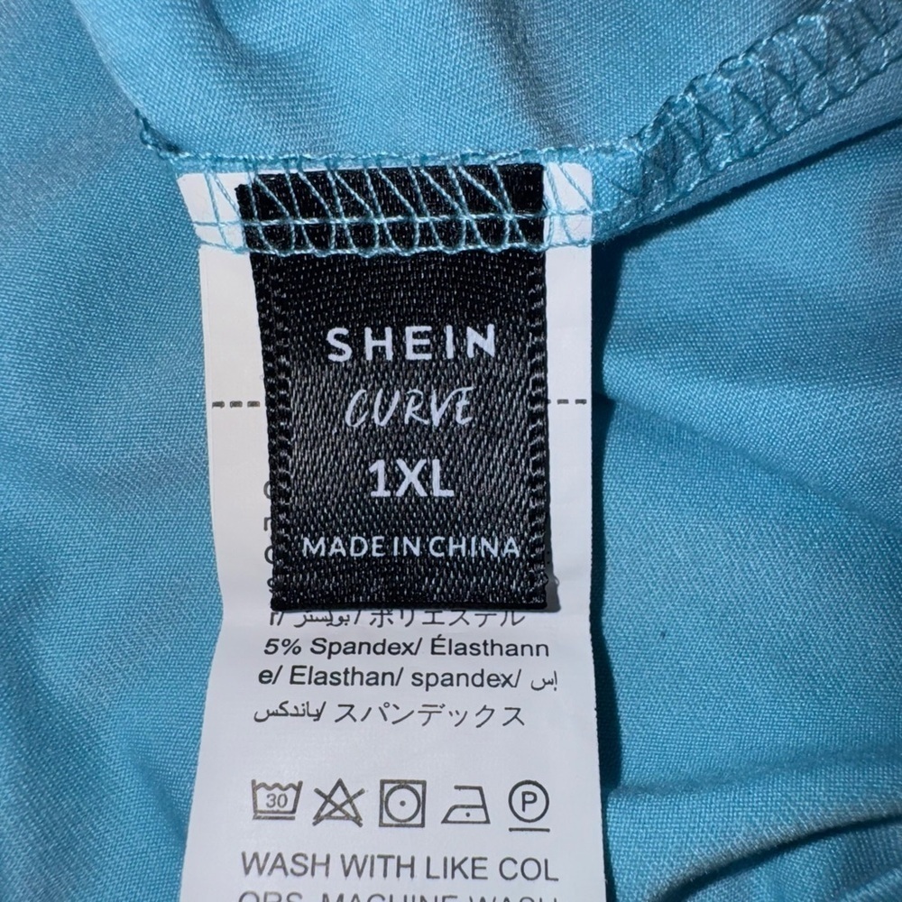SHEIN Curve Blue Bunny Bubblegum Top - Picture 5 of 9